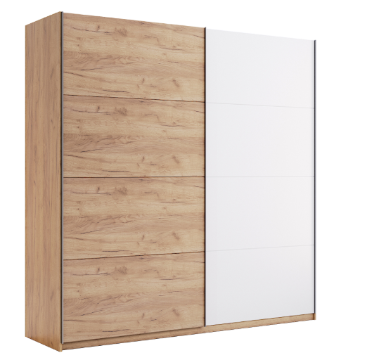 ШАФА-КУПЕ Асті 2,0м Двері Дуб Крафт/Білий від фабрики МіроМарк