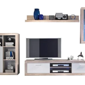 Стінка у вітальню Барселона/ Barcelona БРВ Дуб сонома/нимфея альба