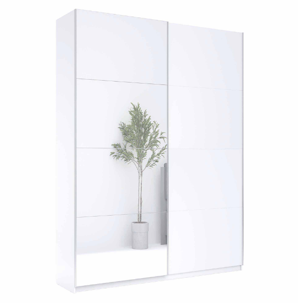 Шафа-купе Barton 1,5м білий супермат/дзеркало від фабрики Миро Марк Україна