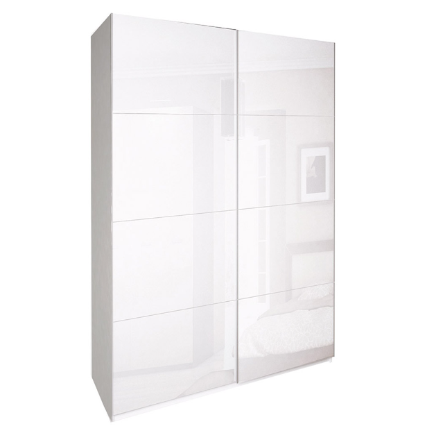 Белла шафа-купе 1.5 білий глянець від фабрики  Миро Марк Україна