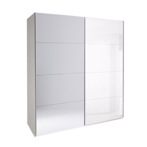 Белла шафа-купе 2.5 білий глянець/дзеркало від фабрики  Миро Марк Україна