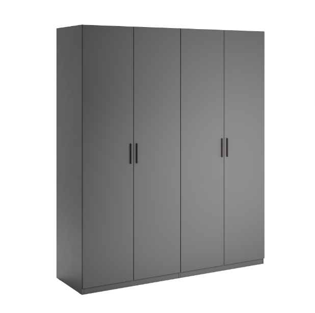 Шафа чотиридверна Домініка/Dominika графіт від фабрики МироМарк