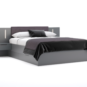 Ліжко двоспальне Доні/Doni графіт від фабрики МироМарк