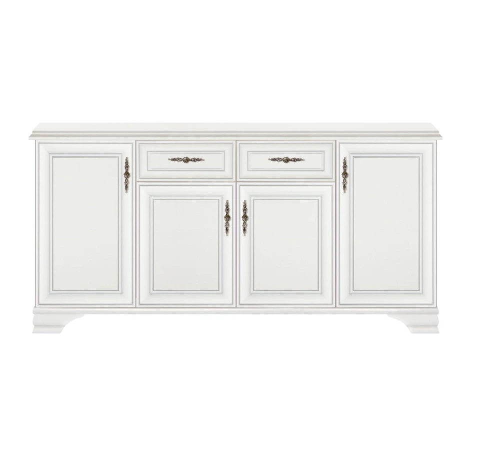 Кентукі KOM4D2S  білий комод з дверцятами від фабрики БРВ/ВМК