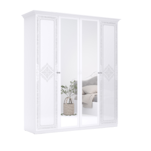 Луїза/Luiza 4Д чотиридверна шафа з дзеркалами від фабрики МироМарк Україна