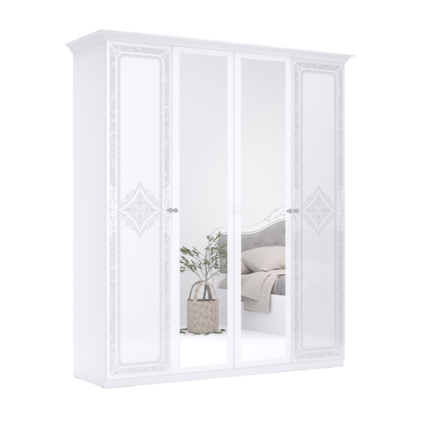 Луїза/Luiza 4Д чотиридверна шафа з дзеркалами від фабрики МироМарк Україна