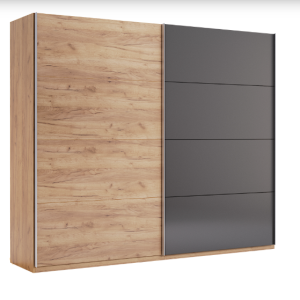 Луна/Luna шафа-купе 210/250 дуб крафт/мат лава від фабрики МироМарк