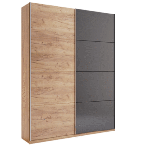 Луна/Luna шафа-купе 210/150 дуб золотий/мат лава від фабрики МироМарк