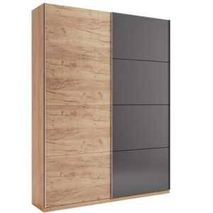 Луна/Luna шафа-купе 210/150 дуб золотий/мат лава від фабрики МироМарк