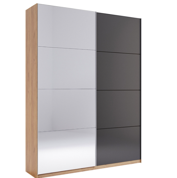 Луна/Luna шафа-купе 240/150 дзеркало/мат лава від фабрики МироМарк