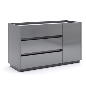 Комод Тео 3Ш1Д Мат Антрацит/Мат Графіт від МіроМарк Україна