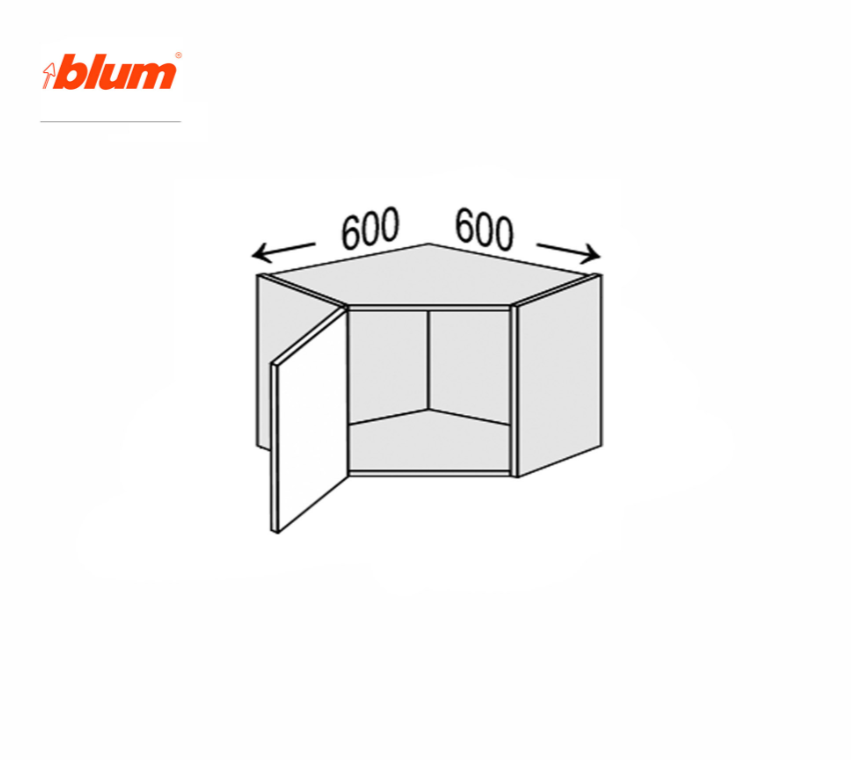 Секція Valencia верхня КутВ 90°/360 BLUM