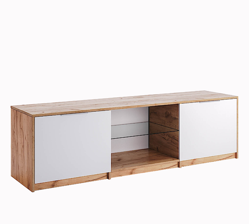 Тумба ТВ Асті 2Д Двері Глянець Білий від фабрики МіроМарк