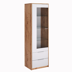 Вітрина Асті 1Д Двері Глянець Білий від фабрики МіроМарк