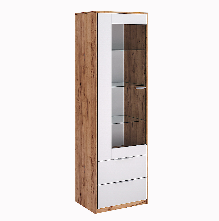 Вітрина Асті 1Д Двері Глянець Білий від фабрики МіроМарк