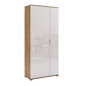 Асті 2Д шафа дводверна Двері Глянець Білий без дзеркала від фабрики МіроМарк