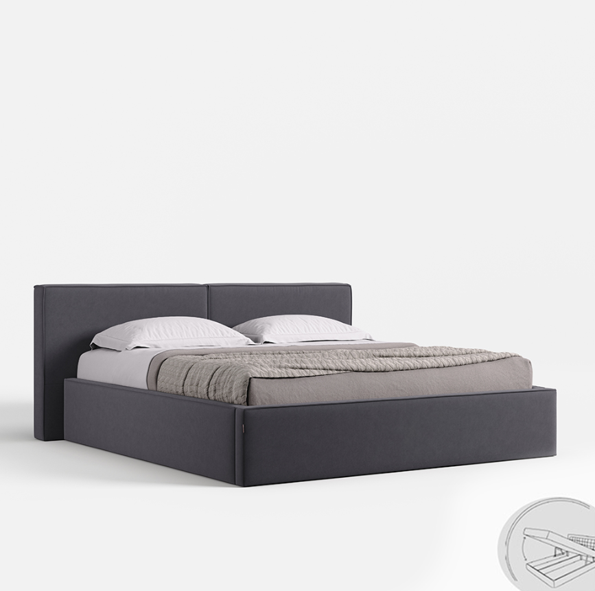 М'яке ліжко Duo/Дуо 1,8 з підйомним механізмом від фабрики МіроМарк Україна