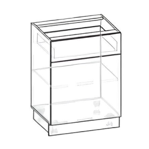 Агата 60 шухляди/двері нижній модуль