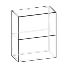 Агата 60/720 вітрина верхній модуль з горизонтальними фасадами