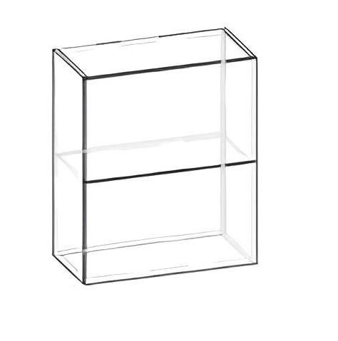 Агата 60/720 вітрина верхній модуль з горизонтальними фасадами