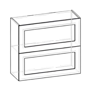 Агата 80/720 вітрина верхній модуль з горизонтальними фасадами