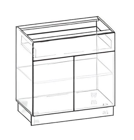 Агата 80 шухляда/двері нижній модуль