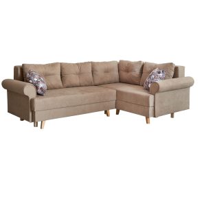 Бостон Фуджі коричневий кутовий диван від фабрики Мебель-Сервіс Україна