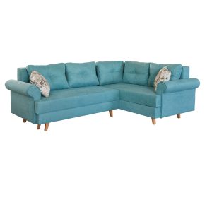Бостон Фуджі бірюзовий кутовий диван від фабрики Мебель-Сервіс Україна