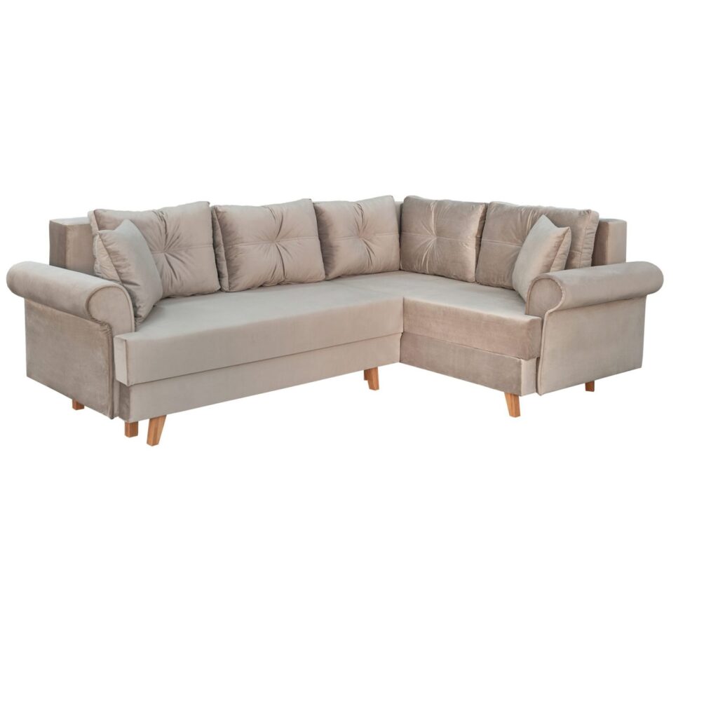 Бостон Жасмін коричневий кутовий диван від фабрики Мебель-Сервіс Україна