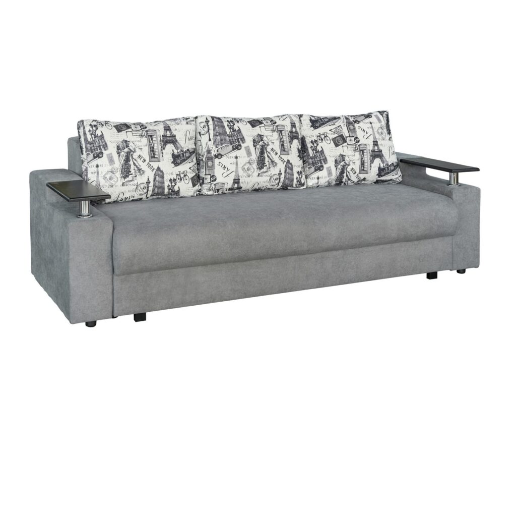 Бруно Аріс/Росто сірий прямий диван від фабрики Мебель-Сервіс Україна