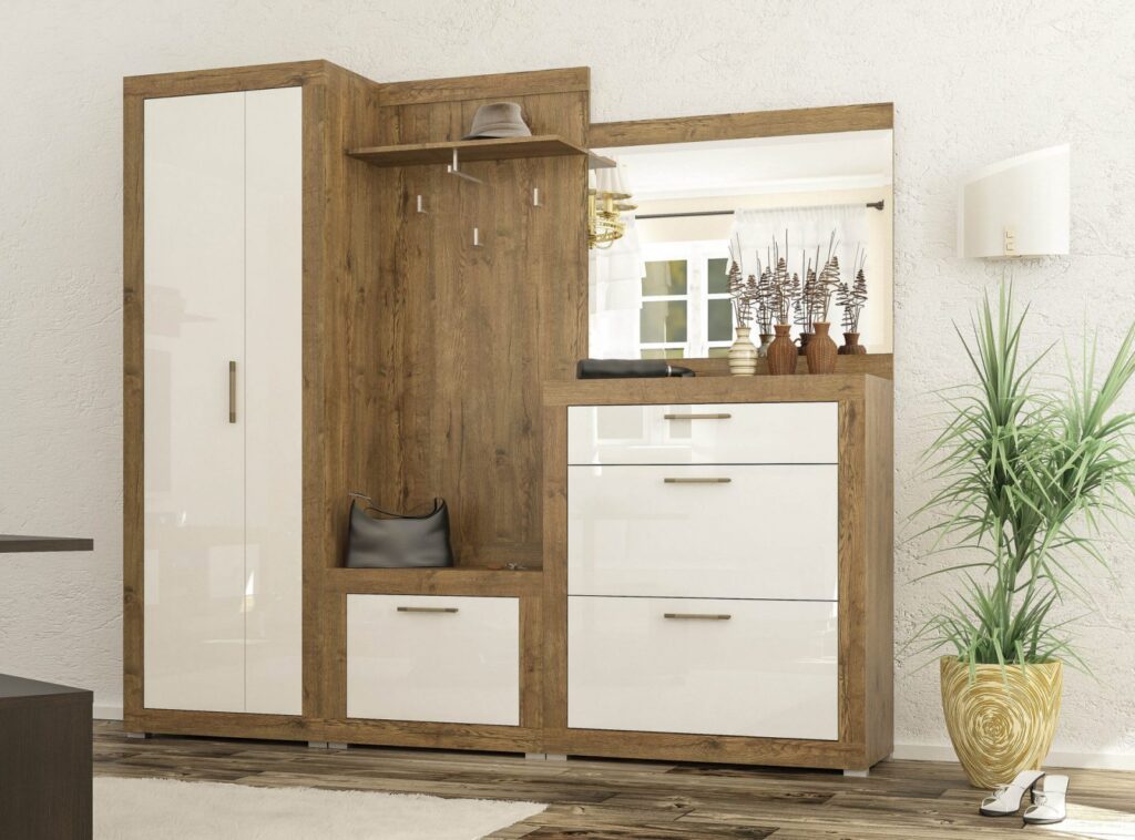 Парма передпокій з лакованими фасадами білий глянець від Мебель-Сервіс