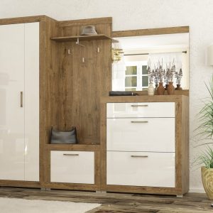 Парма передпокій з лакованими фасадами білий глянець від Мебель-Сервіс