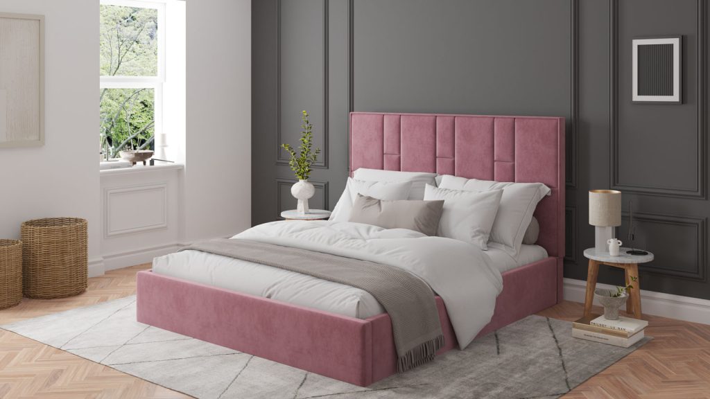 Саманта 1 двоспальне м'яке ліжко з підйомним механізмом від фабрики Світ Меблів Україна