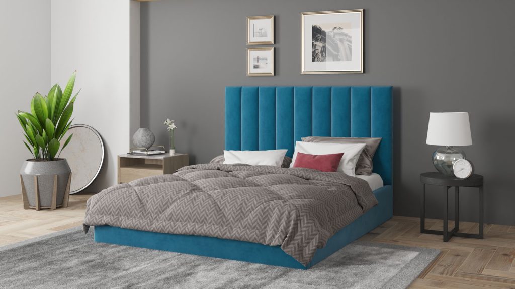 Саманта 3 двоспальне м'яке ліжко з підйомним механізмом від фабрики Світ Меблів Україна