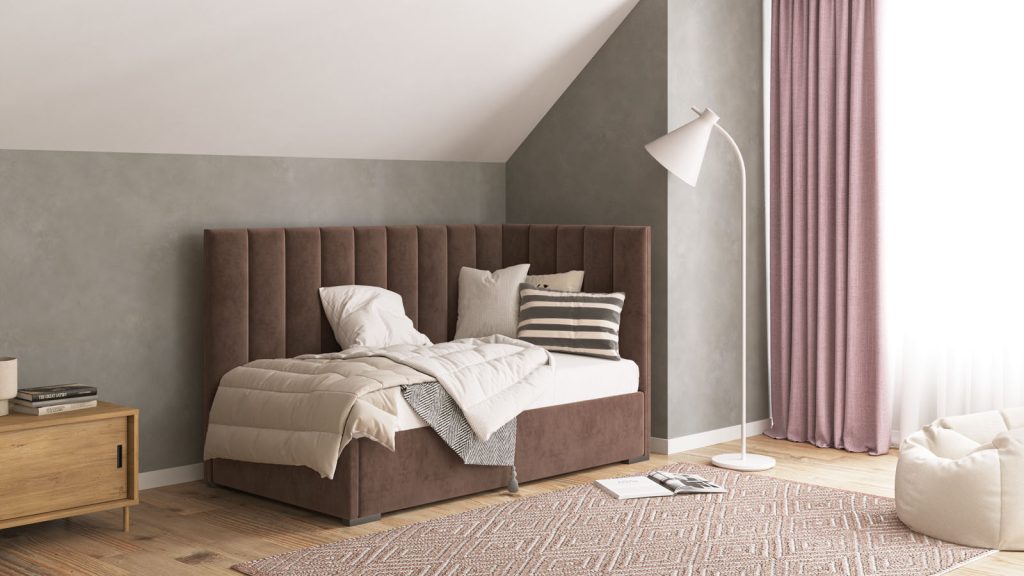 Саманта 4 односпальне м'яке ліжко з підйомним механізмом від фабрики Світ Меблів Україна