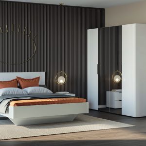 Амелія біла глянцева спальня МДФ від фабрики Світ Меблів Україна
