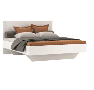 Амелія біле глянцеве ліжко МДФ від фабрики Світ Меблів Україна