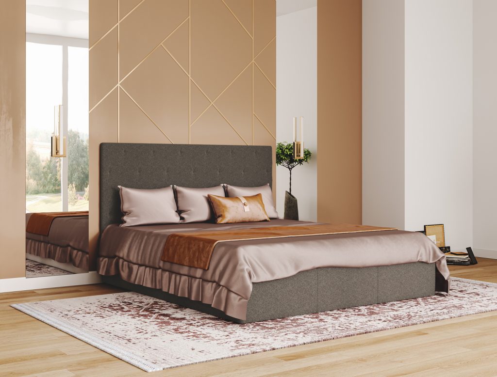 Кароліна 2 двоспальне м'яке ліжко від фабрики Світ Меблів Україна