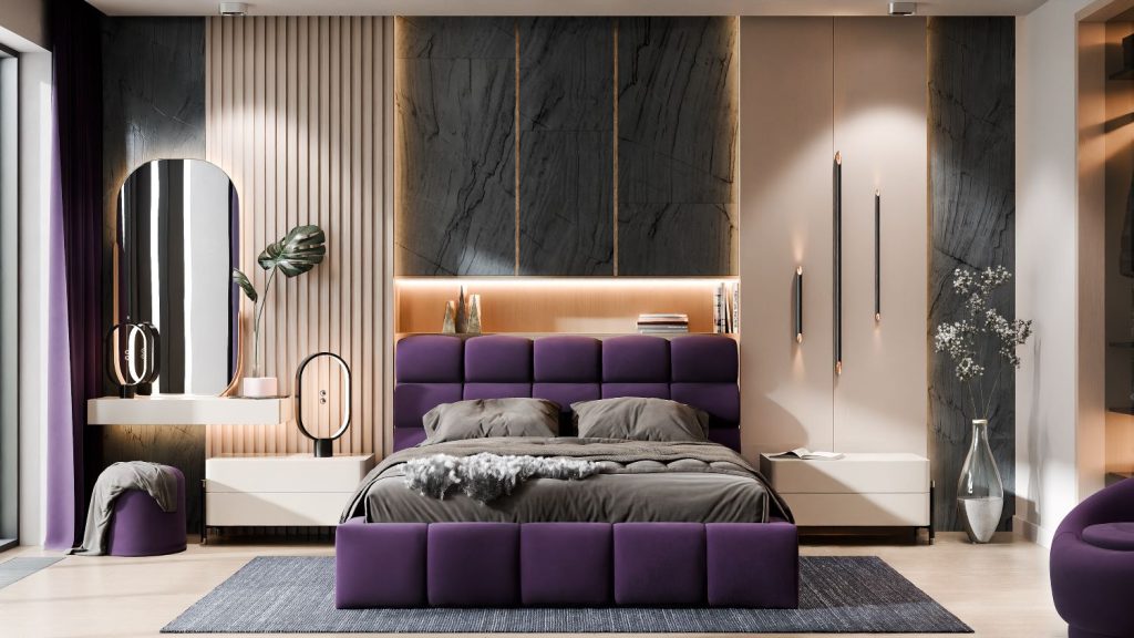 Ванесса 2 двоспальне м'яке ліжко з підйомним механізмом від фабрики Світ Меблів Україна