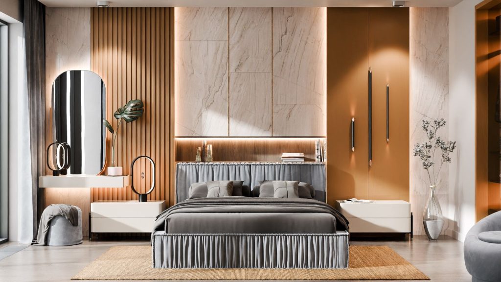 Ванесса 3 двоспальне м'яке ліжко з підйомним механізмом від фабрики Світ Меблів Україна