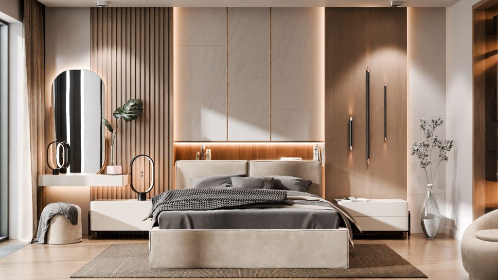 Ванесса 4 двоспальне м'яке ліжко з підйомним механізмом від фабрики Світ Меблів Україна