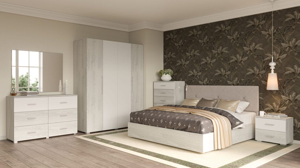 Ромбо сучасна спальня з чотиридверною шафою від Світ Меблів Україна