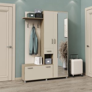 Реприза дуб білий/сатин сучасний передпокій від фабрики Світ Меблів Україна