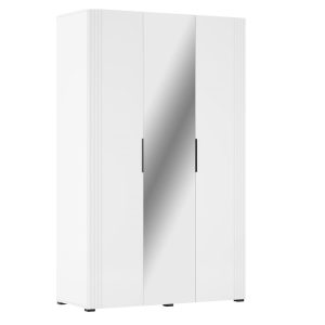 Амелія біла глянцева шафа тридверна МДФ з дзеркалом від фабрики Світ Меблів Україна