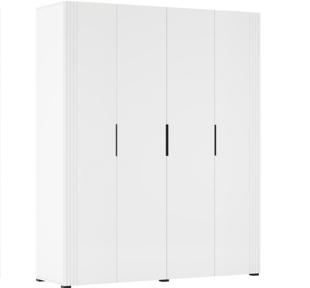 Амелія біла глянцева шафа чотиридверна МДФ від фабрики Світ Меблів Україна