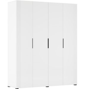 Амелія біла глянцева шафа чотиридверна МДФ від фабрики Світ Меблів Україна