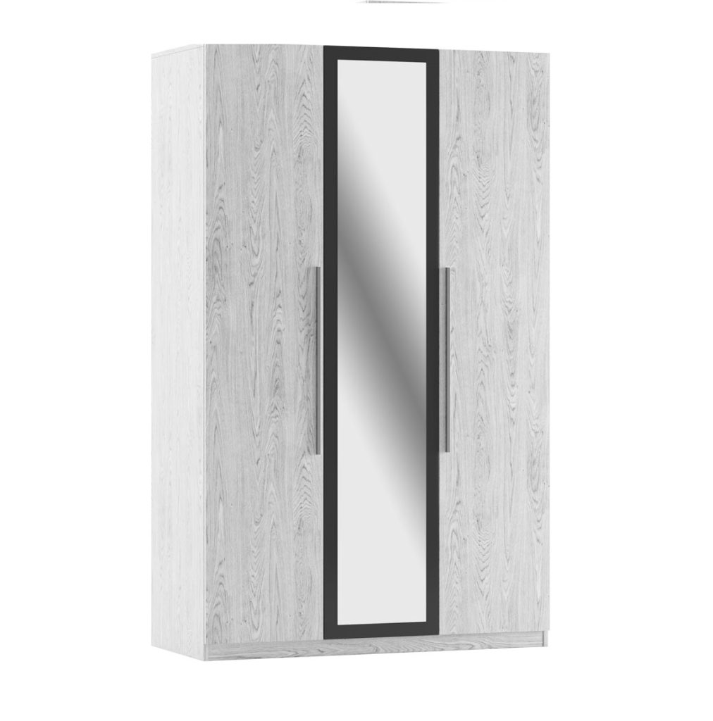 Лілея нова дуб грандж/антрацит, артвуд світлий/антрацит шафа тридверна з дзеркалом від фабрики Світ Меблів Україна