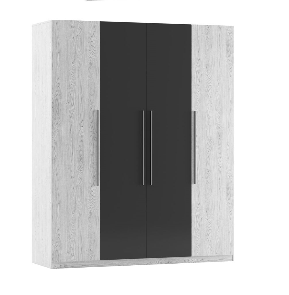 Лілея нова дуб грандж/антрацит, артвуд світлий/антрацит шафа чотиридверна від фабрики Світ Меблів Україна