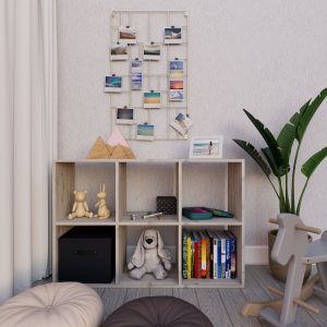 Кубіка 1 дуб білий стелаж для кімнати від фабрики Світ Меблів Україна