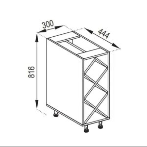 Прованс 30/820 під пляшки нижній модуль